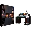 Produktbild: Gaming, Schwarz, Holzwerkstoff, 120x200x80 cm, Kinder- & Jugendzimmer, Jugendmöbel, Komplette Kinder- & Jugendzimmer