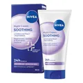 Produktbild: NIVEA Beruhigende Nachtpflege 24h Feuchtigkeit + Regeneration, parfumfreie Gesichtscreme für sensible Haut, zarte Nachtcreme mit Traubenkernöl