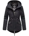 Produktbild: MARIKOO Damen warme Winterjacke mit kuscheliger verstellbarer Kapuze Manolya Blue with black fur Gr. S