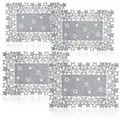 Produktbild: com-four® 4-teiliges Platzset Sterne - Filz-Platzmatten, abwischbar für Winter und Weihnachten 44 x 30 cm - modernes Tischset aus Filz für Esszimmer und Küche (Platzset 4 Stück - Sterne - grau)