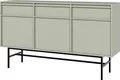 Produktbild: Selsey Evo - Sideboard 3-türig mit 3 Schubladen, Salbeigrün mit Metallgestell, 154 cm