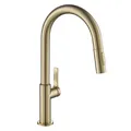 Produktbild: Kraus KPF-2820SFACB Oletto Einhebel-Küchenarmatur, 17 Zoll, Antik Champagner Bronze