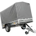 Produktbild: PKW Anhänger 230x125 Garden Trailer 230 KIPP Unitrailer 750 kg mit Stützrad, 110 cm hoher Plane und Hochspriegel