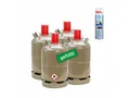 Produktbild: BlueCraft Gas 4x Bluecraft Propan-Gas-Flasche 11 kg gefüllt voll Campinggasflasche, 4x 11 kg, Propan Gas-Flasche gefüllt Inkl. Lecksuchspray
