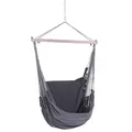 Produktbild: Chico Hängesessel 190 x 95 cm Baumwollgewebe grau-Uni (inkl. Drehwirbel, Karabiner und Kette)