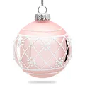 Produktbild: SIKORA Highlights 4er Set ausgefallene Christbaumkugeln aus Glas Rosa besondere Weihnachtskugel Christbaumschmuck, Farbe | Modell:Modell Wien rosa, Höhe in cm:8 cm