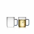 Produktbild: Lyngby Glas Glasbecher Torino 2er Set, Henkelbecher, Glas, Blau, 400 ml, 32767