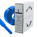 Produktbild: Schrumpfschlauch Blau 2:1 10m Rolle in Spenderbox 2,4mm auf 1,2mm ohne Kleber
