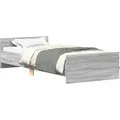Produktbild: vidaXL Bettgestell Grau Sonoma 90x200 cm Holzwerkstoff - Grau