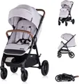Produktbild: Chipolino Kinderwagen Ultera Buggy klappbar Korb Federung Hinterradbremse Gurt grau