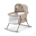 Produktbild: kk Kinderkraft Kinderkraft Kinderbett 3 in 1 lOVI, Kinderreisebett, Stubenwagen, Babywiege, Baby Wippe, Zusammenklappbar, Einfach Transport, mit Zubehör, Tasche, Moskitonetz,von Geburt bis 9 kg, Beige