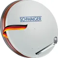 Produktbild: SCHWAIGER 180 Satellitenschüssel SAT-Antenne Satelliten-Anlage Offset-Antenne LNB-Tragarm Masthalterung Sat-Schüssel SAT-Anlage Stahl 75 x 85 cm weiß