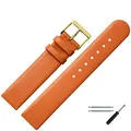 Produktbild: MARBURGER Uhrenarmband 20mm Leder Orange Gold - Montage Set 7612046000220