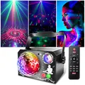 Produktbild: 4 in 1 Discokugel, Fwiull DJ Discolicht Partylicht 65 Muster, Musikgesteuert Disco Party Licht, RGB UV Stroboskop, Sprachsteuerte Party Lampe mit 2M USB für Party Fest Klub Halloween Weihnachten