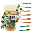 Produktbild: Zite Fishing Twerky Tailer Forellenköder Gummi | 3in1 Gummiköder Forelle | Made in Germany | Phthalatfrei | Knoblauch & Käse Aroma | Forellenangeln Köder & Spoons Alternative (Nature Mix Knoblauch)