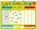 Produktbild: Magnetischer Sternchenplan/Belohnungstafel für bis zu DREI Kinder Feste Tafel, 40 x 30 cm, mit Aufhängeöse