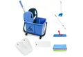 Produktbild: Hypafol Putzwagen 2-Kammer-Mini-Reinigungsfahrwagen mit Mopp-Presse, (mit 24l Eimer mit Trennwand)