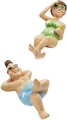 Produktbild: HobbyFun Dekofigur Bade Urlauber / Liegestuhl / Urlauberin / Bastelartikel (2 St), Miniatur Sammelfiguren, Tischdeko/ Ideal als Geschenk