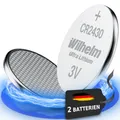 Produktbild: 2 x Wilhelm CR2430 Lithium Knopfzelle 3V Blister Batterie CR 2430 DL2430