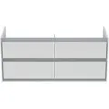 Produktbild: Ideal Standard Connect Air Möbeldoppel-Waschtischunterschrank, 1200x440x517mm, 4 Auszüge, E0822KN, Farbe: Weiß glänzend / hellgrau matt