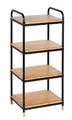 Produktbild: WENKO Regal Loft aus Bambus mit 4 Etagen - Badregal, Wohnregal, Bambus, 42 x 94.5 x 33.5 cm, Braun, Schwarz, 94.5 x 33.5 x 42 cm