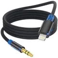 Produktbild: Deuomerk Aux Kabel Auto 1.2M für iPhone, [MFi Zertifiziert] 3,5 mm Aux Auf Lightning Kabel HiFi Audio Cable Kompatibel mit iphone 14/13/12/11/X/8/7 für Auto/Kopfhörer/Lautsprecher, Schwarz