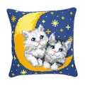 Produktbild: vervaco|cross für Kreuzstich Kissen: Mond und kittens|pn-0008678