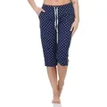 Produktbild: Normann Relaxanzug Damen Schlafanzug Pyjama Capri-Hose 3/4-lang - perfekt zu kombinieren blau 36-38