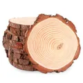Produktbild: ASelected 8 Stück Holzscheiben 16-17CM Baumscheiben Holzscheiben zum Basteln Holz Log Scheiben 1.5 CM Dick für DIY Basteln Hochzeit Mittelstücke Weihnachten Dekoration Holzscheibe.n