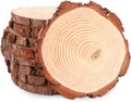 Produktbild: 8 Stück Holzscheiben 16-17CM Baumscheiben Holzscheiben zum Basteln Holz Log Sche