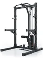 Produktbild: ATLETICA R7 Rider | Steckgewichte Version | 203cm Höhe | Squat Rack mit Latzug mit Steckgewichte kaufen | 95kg Steckgewichte am Latzug