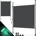 Produktbild: KESSER® Klemmmarkise Senkrechtmarkise 150x310cm Ausziehbar & Blickdicht Vertikalmarkise mit Handkurbel ohne Bohren Balkon-Sichtschutz & Windschutz für Garten & Terrasse Wasserfest Anthrazit