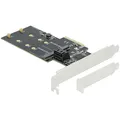Produktbild: Delock 3 Port SATA und 2 Slot M.2 Key B PCI Express x4 Karte - Low Profile