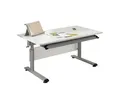 Produktbild: Paidi Jugendschreibtisch, Silber, Weiß, Metall, Holzwerkstoff, rechteckig, Kufe, 70x53-79x120 cm, Goldenes M, höhenverstellbar, Arbeitszimmer, Schreibtische, Jugend- & Kinderschreibtische