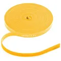 Produktbild: deleyCON 10m Klett Kabelbinder Klettband Klettbandrolle 10mm Breit Kabelmanagement Kabelorganizer Klettkabelbinder Klettverschluss zuschneidbar Gelb