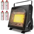 Produktbild: Evocamp Camping Gasheizung 1,7 kW Tragbar mit Piezozündung inkl. 4 St 227-g-Gaskartuschen MSF-1a