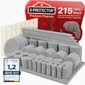 Produktbild: X-Protector Filzgleiter 215 Stück - Prämie Möbelgleiter Grau - Dicker Filz Selbstklebend - Bodenschoner für Stühle - Große Menge an Filzgleiter Selbstklebend - Schützen Sie Ihre Holzfußböden