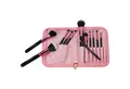 Produktbild: Fantasia Beauty Kosmetikpinsel-Set Pinsel-Set 12-tlg. mit Synthetic Haar, Rosa-Schwarz, in Tasche, Vegan, Synthetikhaar