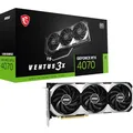 Produktbild: MSI GeForce RTX 4070 Ventus 3X 12G OC Grafikkarte - RTX 4070 GPU, 12GB GDDR6X (21Gbits/192 Bit), PCIe 4.0-2 x TORX Fan 4.0 - HDMI 2.1a, DisplayPort 1.4a