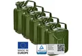 Produktbild: BW Benzinkanister Metall Kraftstoffkanister 5x 5 Liter - Olivgrün - RAL 6003 (nach NATO Standard, Made in Europe), TÜV-geprüft und UN-Zulassung
