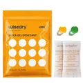 Produktbild: wisedry Silica Gel Beutel Trockenmittel regenerierbar mit Orangenperlen indikator für 3D Drucker Filament Trockner, Elektronik, Schmuck 50g 6Stk