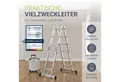 Produktbild: Juskys Vielzweckleiter Multifunktionsleiter, gummierte Standfüße, Gelenksystem, rutschfeste Trittfläche