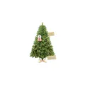 Produktbild: VESKA Weihnachtsbaum künstlich 180cm - mit Holzständer, Nordmanntanne, Künstlicher Tannenbaum, Naturgetreu, dichte Zweige mit LED