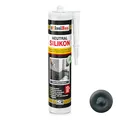 Produktbild: Isolbau - Bau-Silikon - Neutralsilikon 300 ml AnthrazitGrau - Abdichtung und Kleben - Natursteinsilikon - Füllen von Fugen im Innen- und Außenbereich - Für Küchen und Bade - Neutralvernetzend