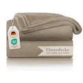 Produktbild: Blumtal Kuscheldecke flauschig - Oeko-TEX zertifizierte Fleecedecke 150x200 cm - Wohndecke 150x200 cm - Taupe Decke - Wohn- & Kuscheldecke Fleecedecke Taupe