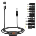 Produktbild: USB-C PD to DC Adapter Cable [5V/9V/12V/15V/20V Adjustable] with 10 DC Plugs ...