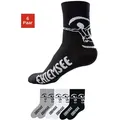 Produktbild: Freizeitsocken CHIEMSEE, Herren, Gr. 39-42, schwarz-weiß (weiß, schwarz, grau), Baumwolle, Baumwollmischung, Elasthan, Polyamid, meliert, elastisch, Socken, in pflegeleichter Markenqualität