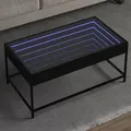 Produktbild: vidaXL Couchtisch mit Infinity-LED Schwarz 90x50x41 cm
