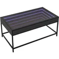Produktbild: vidaXL Couchtisch mit Infinity-LED Schwarz 90x50x41 cm 847687