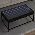 Produktbild: Couchtisch Mit Infinity-led Schwarz 90x50x41 Cm - Vidaxl